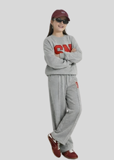 Kids SN Varsity Co-ord Set – Grey & Red
