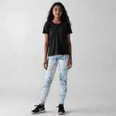 Fragrant Purple floral twist legging