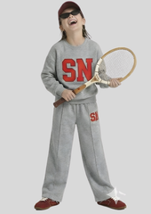 Kids SN Varsity Co-ord Set – Grey & Red