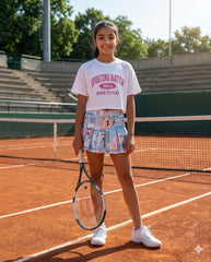 Girls Multi Sport 4D Stretch Boxy tee